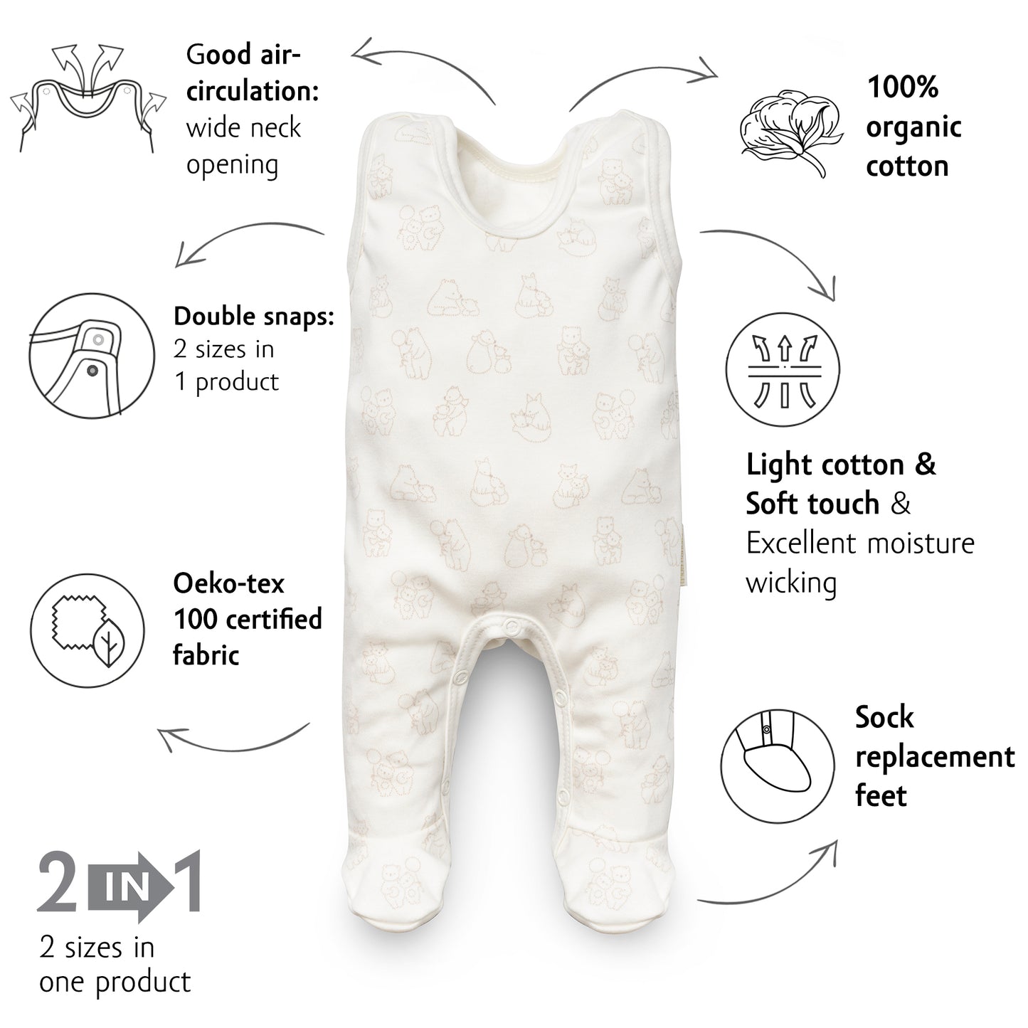 Sleeveless Sleepsuit