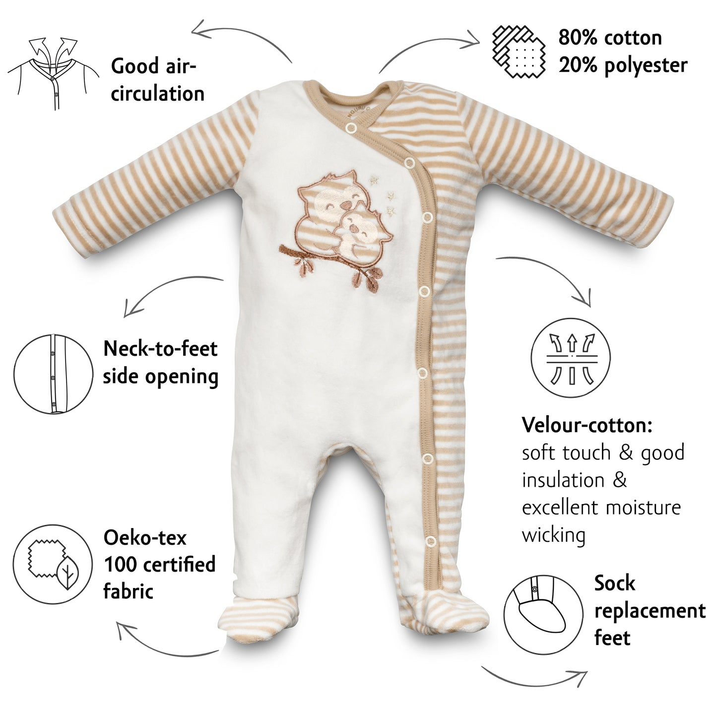 Side-snap Sleepsuit
