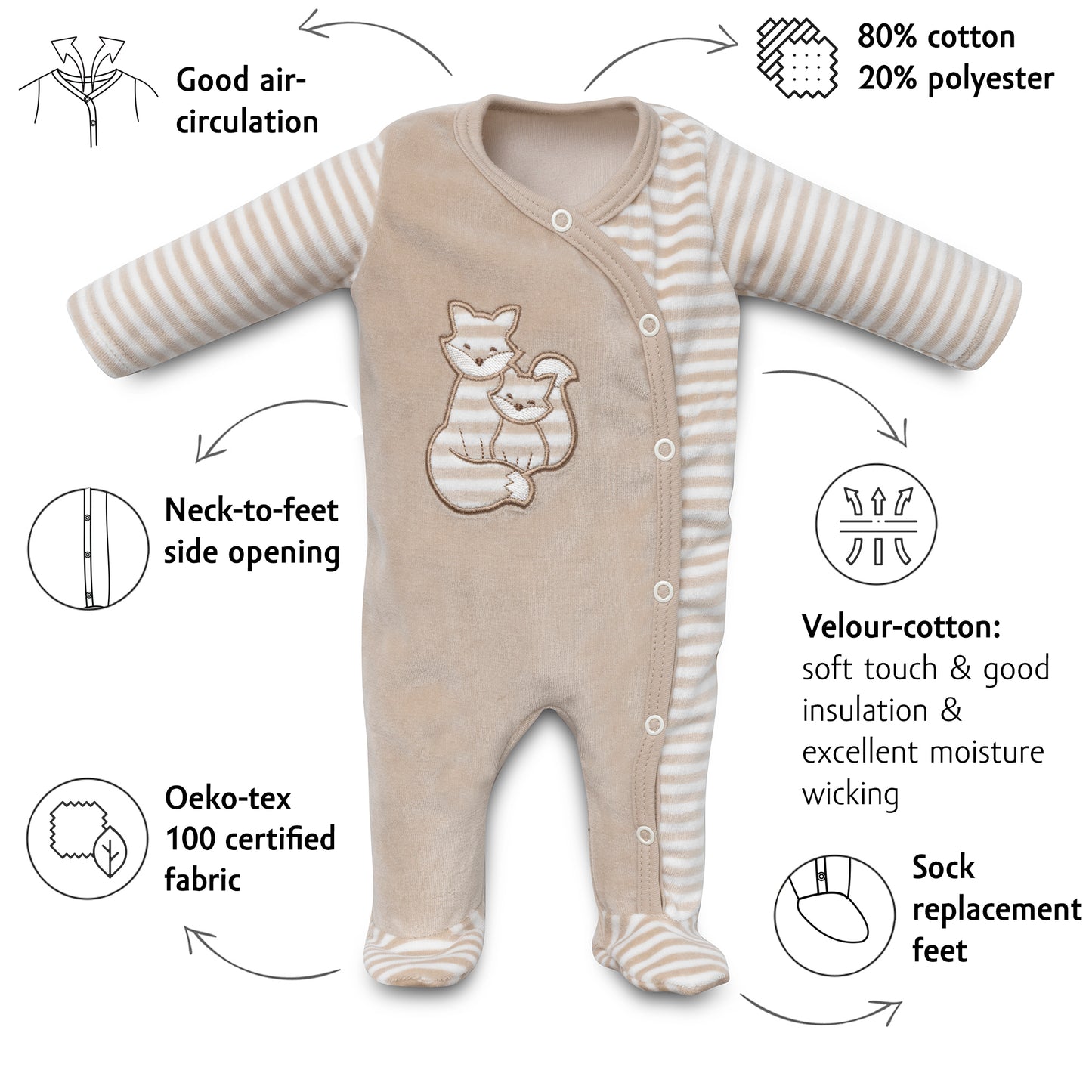 Side-snap Sleepsuit