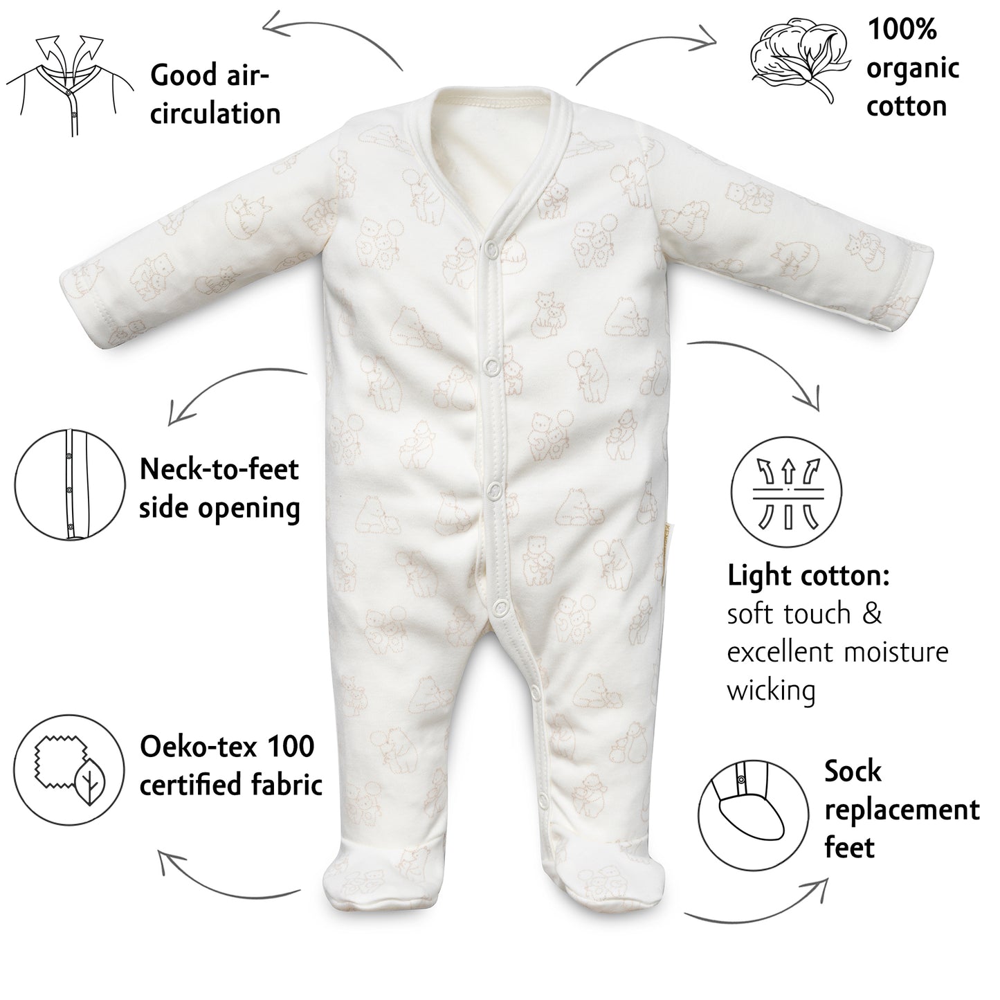 Mid-snap Sleepsuit